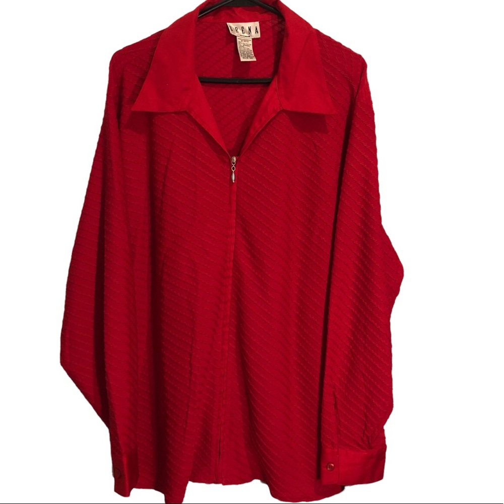 NWT Erena Woman 3X textured zip blazer career Christmas work party jacket